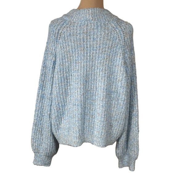 New A.N.A. Chunky Knit Sweater Women's Crew Neck Blue Combo XXL - Picture 3 of 6